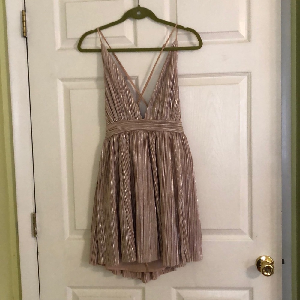 Luxxel gold A-line dress